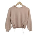 【中古】JILL by JILLSTUART(ジルバイジルスチュアート) パーカー 長袖/ニット/アンゴラ混 ピンクベージュ