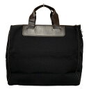【中古】FERRAGAMO/SalvatoreFerragamo(サルバトーレフェラガモ) ボストンバッグ 2way/本体ロックなし 黒×ダークブラウン レザー