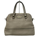 【中古】Kate spade(ケイトスペード) ハンドバッグ グレー レザー
