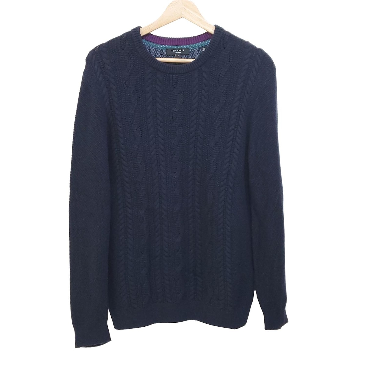 【中古】TED BAKER(テッドベイカー) 長袖セーター クルーネック ダークネイビー