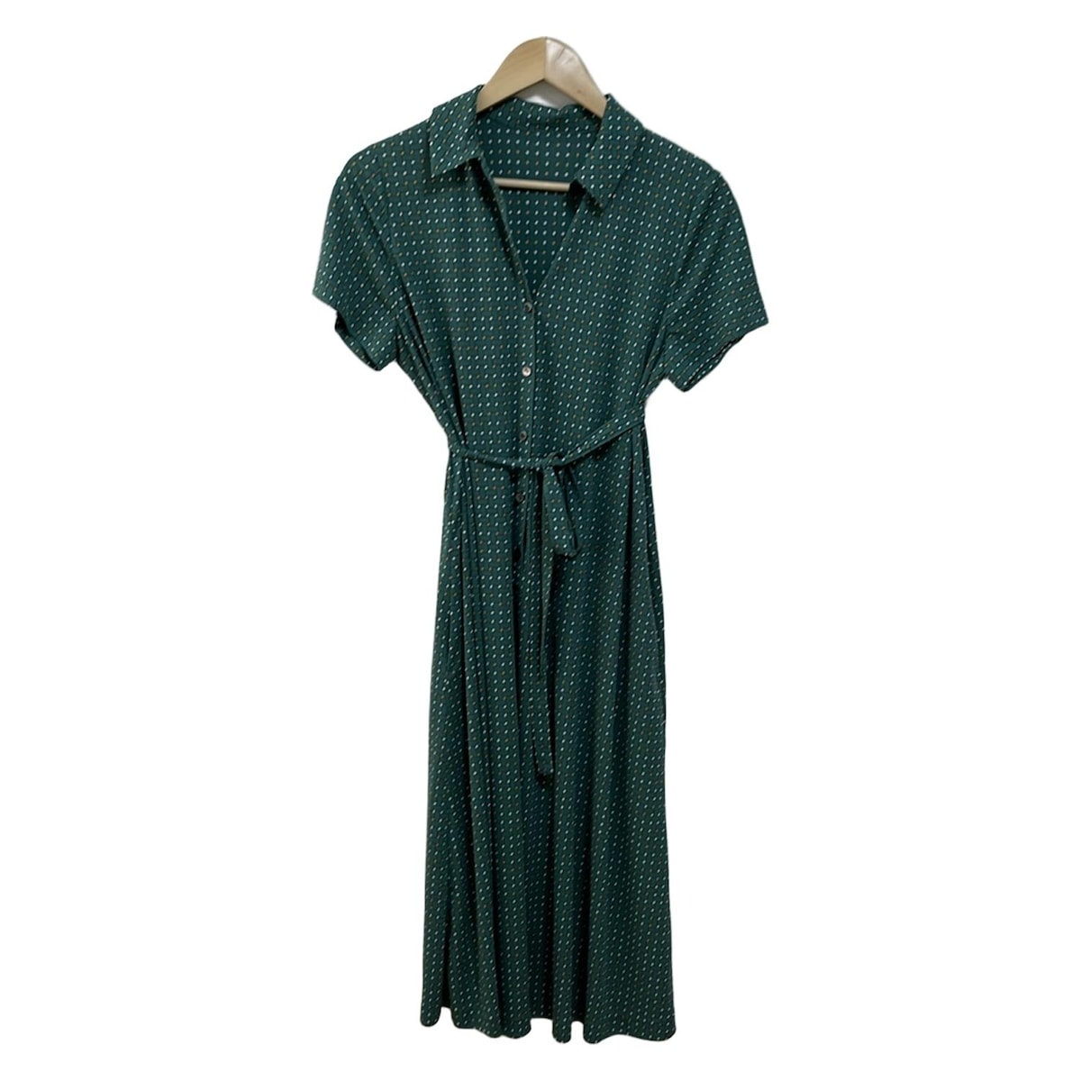 【中古】MACKINTOSH LONDON(マッキントッシュロンドン) ワンピース 半袖/ロング ライトグリーン×オレンジ×マルチ