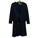 【中古】PLS+T(PLST)(プラステ) ワンピーススーツ ネイビー