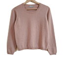 【新着】【中古】MargaretHowell(マーガレットハウエル) 長袖セーター クルーネック/カシミヤ ピンクベージュ
