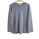 【新着】【中古】Leilian(レリアン) 長袖セーター クルーネック/カシミヤ グレー×黒×マルチ