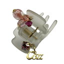 【中古】ComplexBIZ(コンプレックスビズ) アクセサリー ヘアクリップ/ラインストーン/ビーズ/クリップ歪みあり クリア×レッド×マルチ