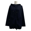 【中古】CHANEL(シャネル) パーカー 長袖/カシミヤ/ニット/ジップアップ/ロング丈/ココマーク/2015年 ダークネイビー カシミヤ