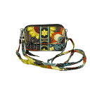 【中古】Vera Bradley(ベラブラッドリー) 財布 ショルダーウォレット/フラワー(花) ブラウン×イエロー×マルチ コットン(4)