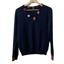 【中古】PaulSmith(ポールスミス) 長袖セーター Vネック ネイビー×オレンジ×マルチ(4)