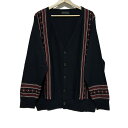 【中古】s'yte(サイト) カーディガン 長袖 黒×レッド×アイボリー