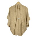 【中古】PLS+T(PLST)(プラステ) カーディガン 半袖 ベージュ