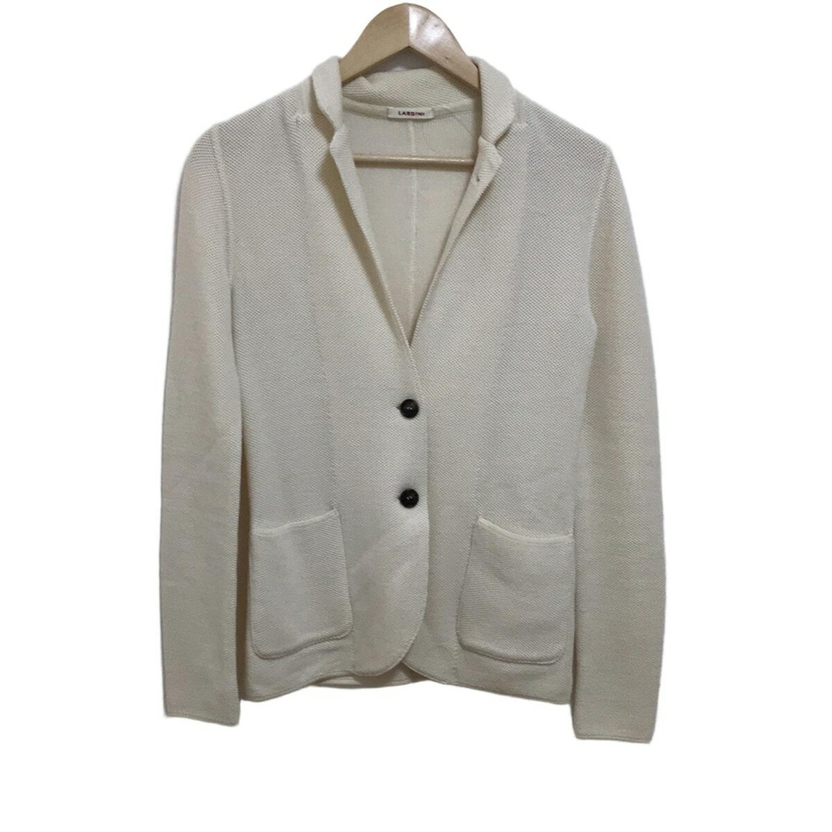 【中古】lardini(ラルディーニ) ジャケット 長袖/ニット/オールシーズン アイボリー