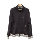【中古】Burberry Black Label(バーバリーブラックレーベル) ジャージ 長袖/ジップアップ ダークグレー×アイボリー×マルチ