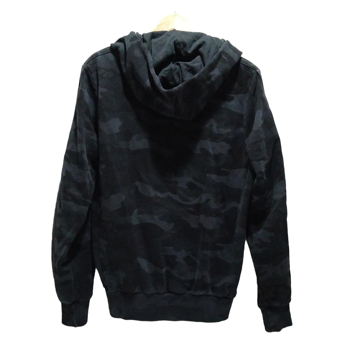 【中古】HYDROGEN(ハイドロゲン) パーカー 長袖/迷彩柄/ドクロ/ジップアップ ダークグレー×マルチ