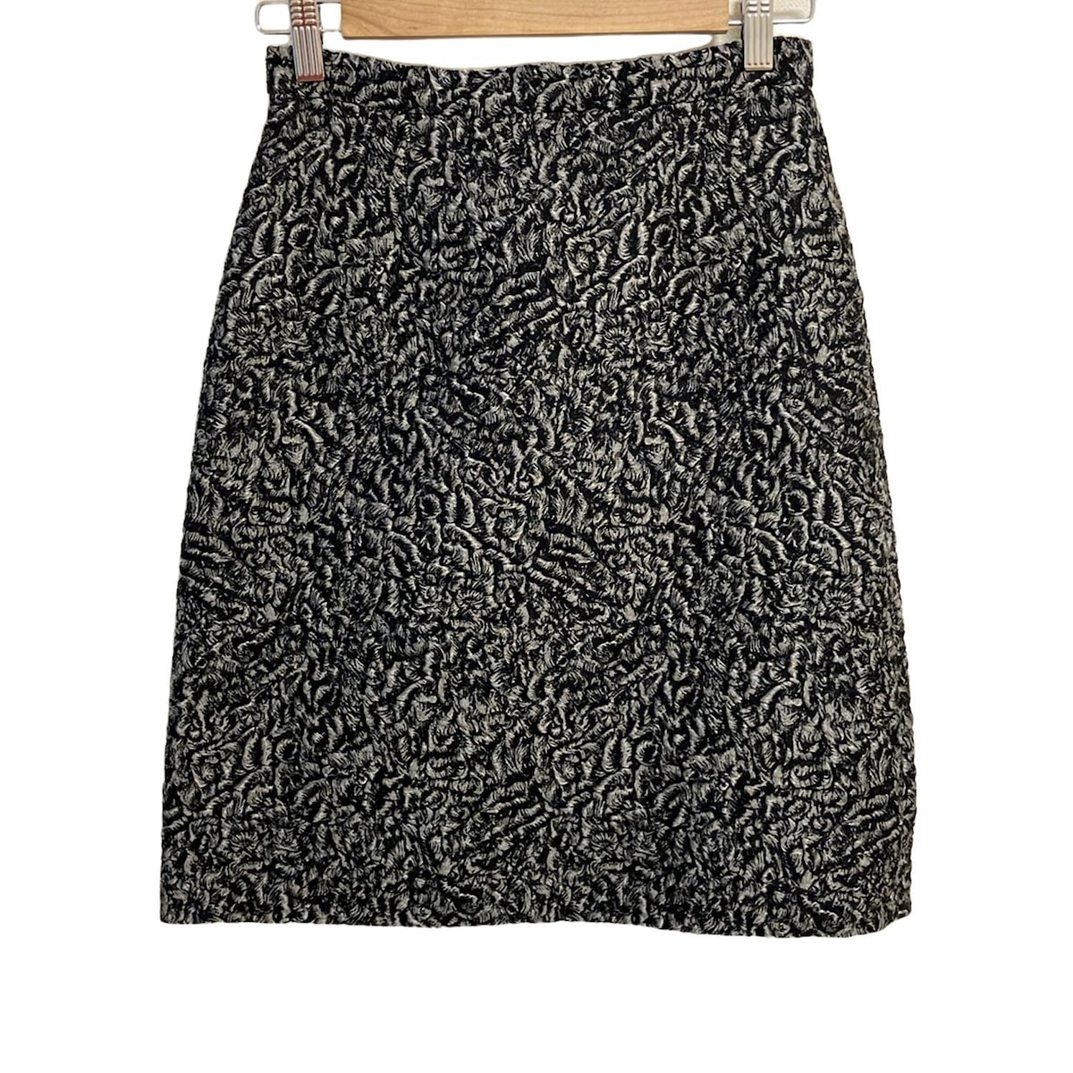 【中古】BALENCIAGA(バレンシアガ) スカート ひざ丈 黒×グレー