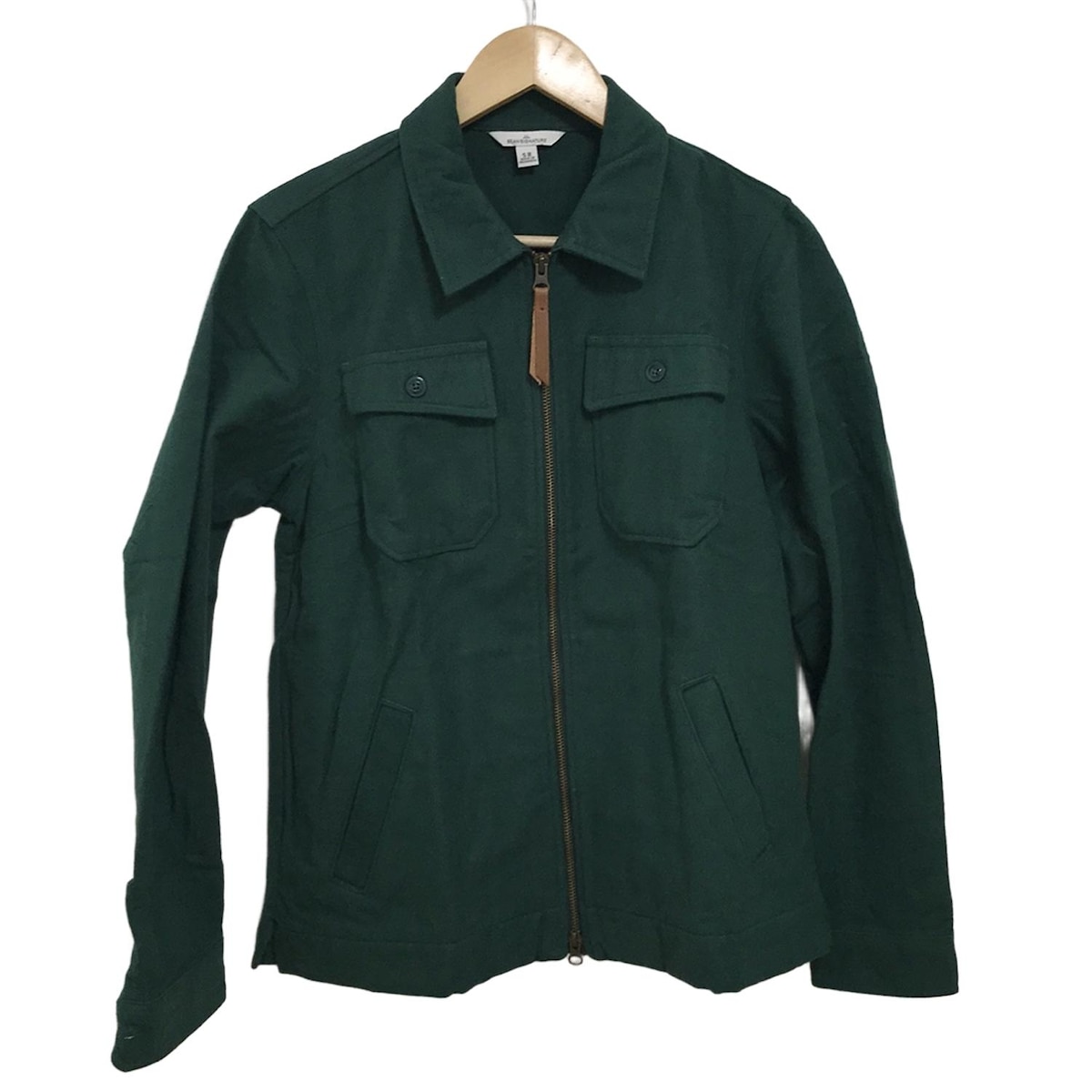 【中古】L.L.Bean(エルエルビーン) ブルゾン 長袖/ジップアップ/春/秋 ダークグリーン