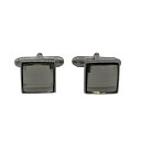 【中古】SWAROVSKI(スワロフスキー) カフス シルバー×ダークグレー