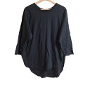 【中古】AMERICANA(アメリカーナ) 長袖Tシャツ クルーネック 黒