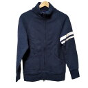 【中古】MOMOTARO JEANS(モモタロウジーンズ) ジャージ 長袖/ジップアップ ダークネイビー×白