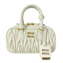 【中古】miumiu(ミュウミュウ) アルカディ マテラッセレザー バッグ ハンドバッグ ミニバッグ アイボリー レザー