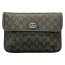 【中古】GUCCI(グッチ) オフィディア スモール ベルトバッグ ウエストポーチ グレー レザー