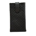 【中古】BOTTEGA VENETA(ボッテガヴェネタ) イントレッチオミラージュ メガネケース 型押し加工 ダークブラウン レザー