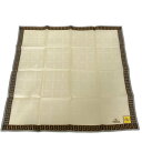 【中古】FENDI(フェンディ) ハンカチ ズッカ柄 ベージュ×ブラウン×グレー