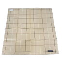 【中古】Burberry LONDON(バーバリーロンドン) ハンカチ チェック柄 ベージュ×黒×レッド