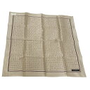 【中古】Burberry LONDON(バーバリーロンドン) ハンカチ 総柄 ベージュ×レッド×黒