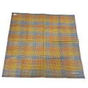 【中古】DIOR/ChristianDior(ディオール/クリスチャンディオール) ハンカチ 千鳥格子柄 ライトブラウン×ブルーグリーン×マルチ