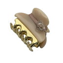 【中古】acca(アッカ) アクセサリー ヘアクリップ/ハート ベージュ×ゴールド×クリア
