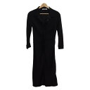 【中古】JILSANDER(ジルサンダー) ワンピース 開襟/七分袖/ロング/シルク 黒(4)