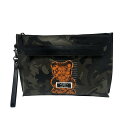 【中古】COACH(コーチ) セカンドバッグ カーキ×黒×マルチ レザー