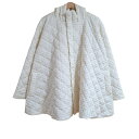 【中古】CAROLINA GLASER(カロリナグレイサー) コート 長袖/中綿/ジップアップ/キルティング/冬 アイボリー