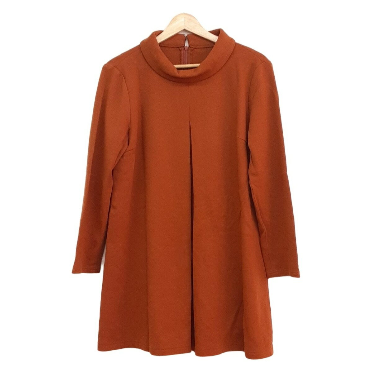 【中古】Leilian(レリアン) チュニック ハイネック/長袖 ライトブラウン
