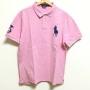 【中古】POLObyRalphLauren(ポロラルフローレン) ビッグポニー 半袖ポロシャツ ピンク×ネイビー(4)