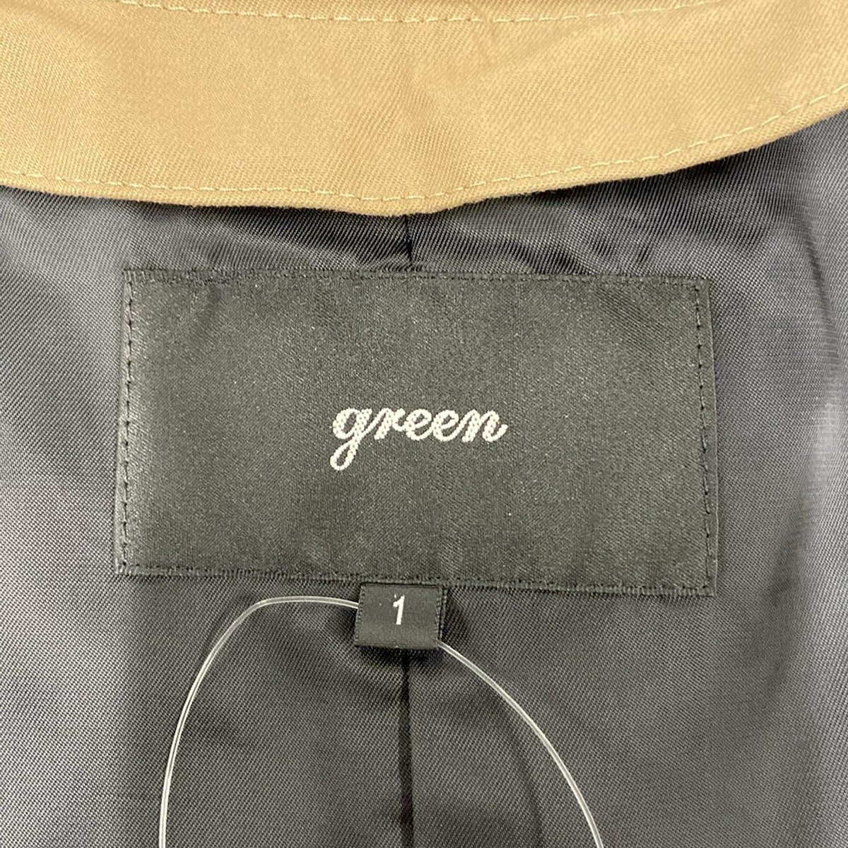 【中古】green(グリーン) トレンチコート 長袖/春/秋 ブラウン