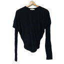 【中古】ENFOLD(エンフォルド) 長袖カットソー 変形デザイン ダークネイビー(4)