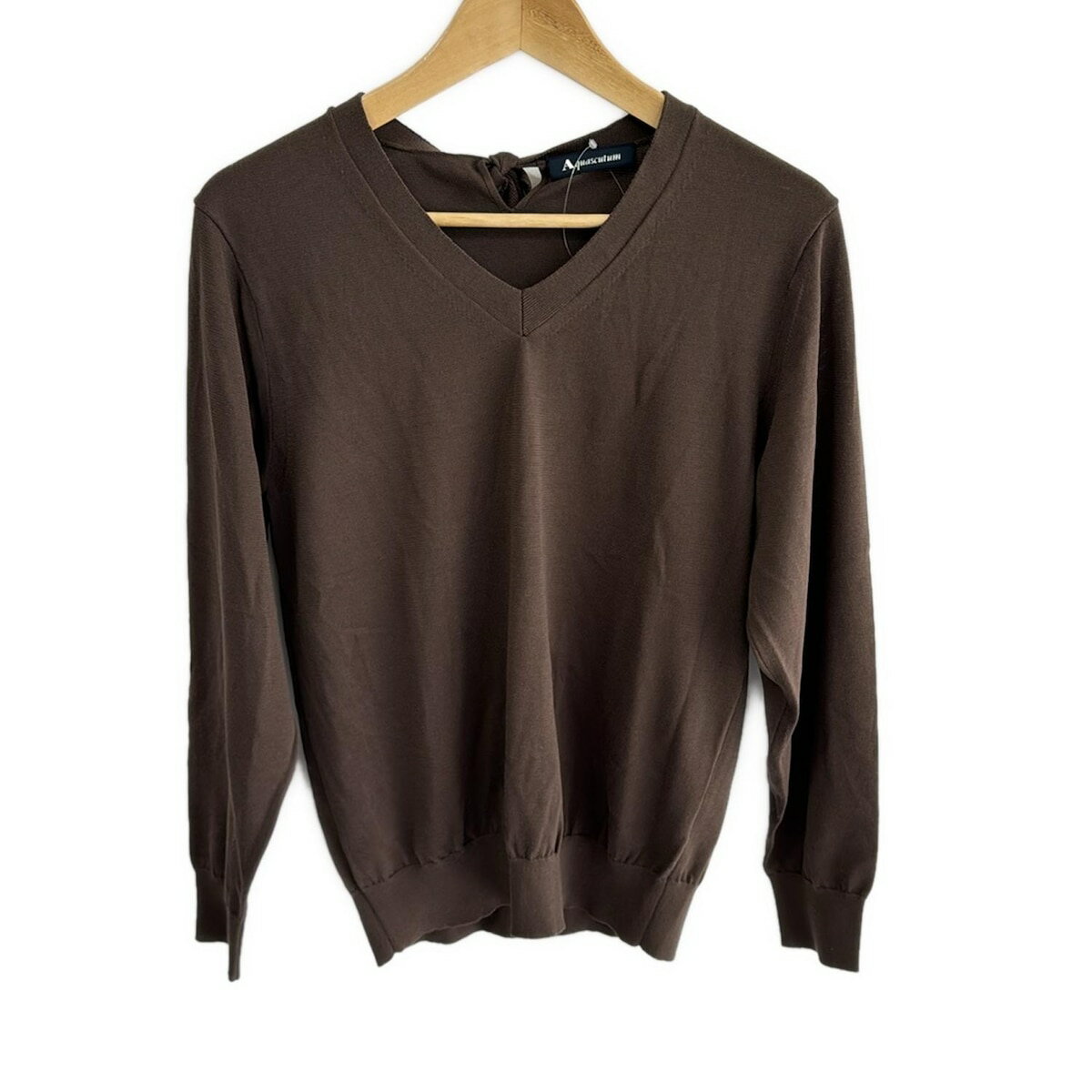 【中古】Aquascutum(アクアスキュータム) 長袖セーター ダークブラウン