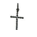 【中古】SWAROVSKI(スワロフスキー) ペンダントトップ クロス(十字架) シルバー×クリア
