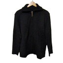 【中古】Burberry Black Label(バーバリーブラックレーベル) ブルゾン 長袖/ニット/中綿/ジップアップ/春/秋 黒