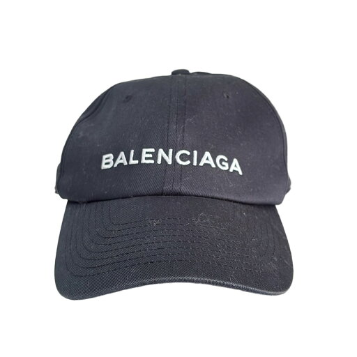 【中古】BALENCIAGA(バレンシアガ) キャップ 刺繍 ダークネイビー×白 コットン 【中古】BALENCIAGA(バレンシアガ) キャップ 刺繍 ダークネイビー×白 コットン
