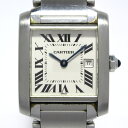 【中古】Cartier(カルティエ) タンクフランセーズMM 腕時計 SS アイボリー