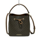 【中古】MICHAEL KORS(マイケルコース) ハンドバッグ ダークブラウン×ブラウン レザー