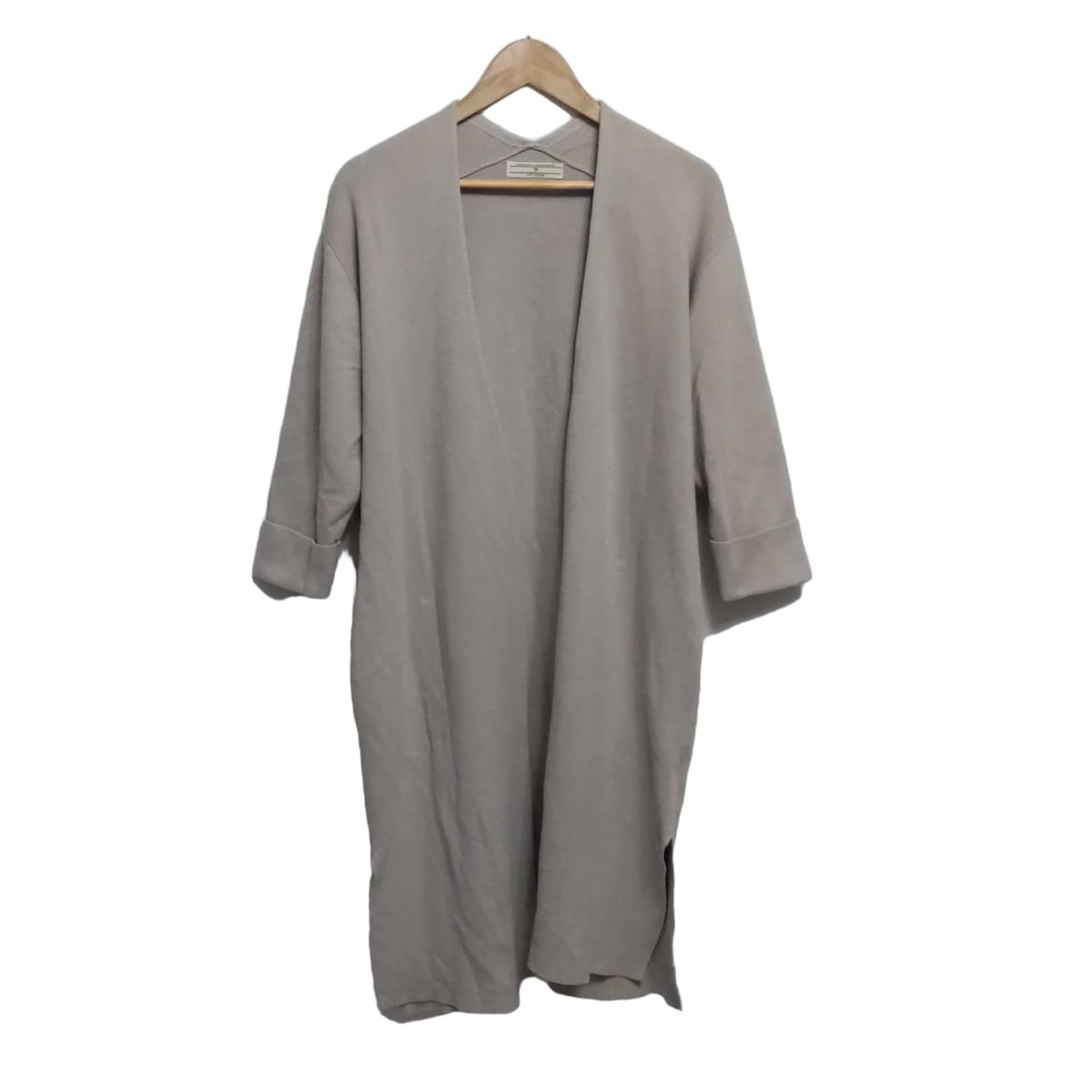 【中古】nano universe(ナノユニバース) コート 長袖/ニット/春/秋 グレーベージュ