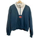 【中古】NIKE(ナイキ) トレーナー 長袖 ブルーグレー×白