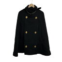 【中古】LOEWE(ロエベ) ポンチョ ミリタリーケープコート/春/秋 黒