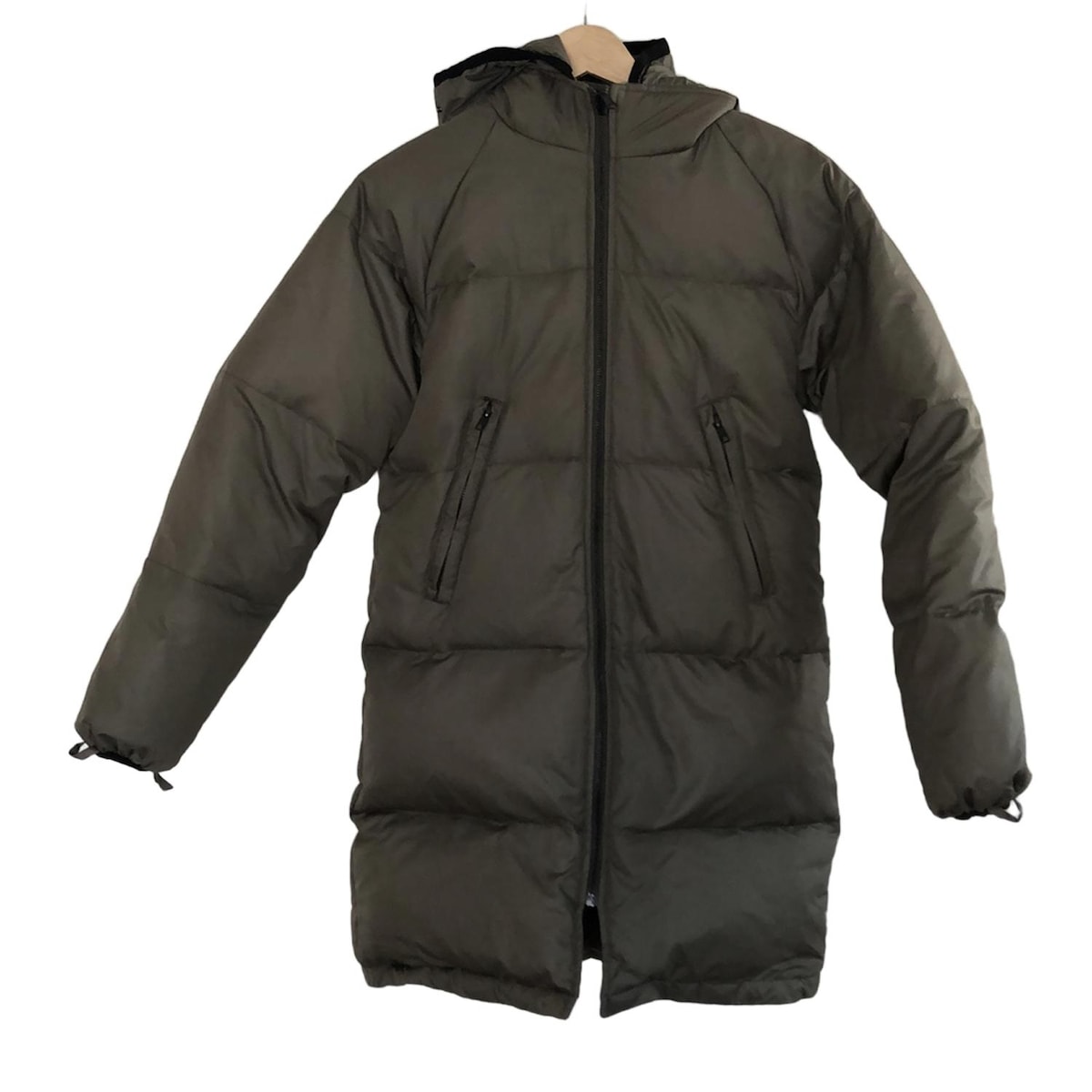 【中古】All Saints(オールセインツ) ダウンコート 長袖/ジップアップ/冬 カーキ×黒