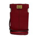 【中古】FENDI(フェンディ) ピーカフォン 携帯電話ケース レッド レザー