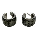 【中古】EMPORIOARMANI(エンポリオアルマーニ) ピアス 片方キャッチなし シルバー×黒