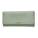 【中古】FENDI(フェンディ) クレヨンズ 長財布 ライトグリーン レザー